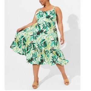 TORRID NWT Midi Super Soft Tiered Dress